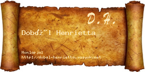 Dobál Henrietta névjegykártya