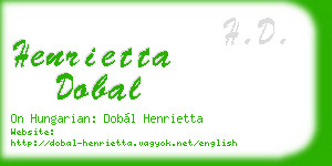 henrietta dobal business card
